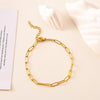 sundrerfect 6 Pièces Femme Bracelet- Ensemble de Bracelets en Acier Inoxydable - Bijoux de Femme Or Waterproof - Ensemble de Bracelets Or Cuban Paper Clip Femme